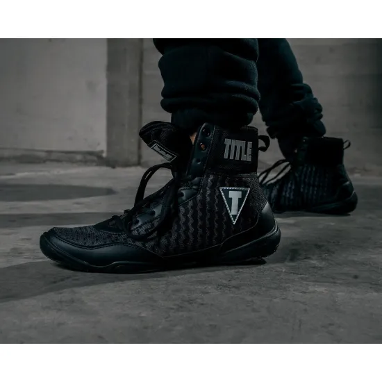 Обувь для бокса TITLE Boxing Predator II Shoes 2.0 Black/Grey-38,5