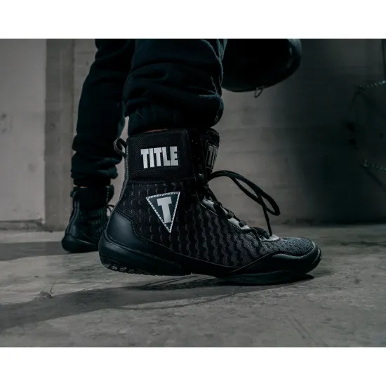 Обувь для бокса TITLE Boxing Predator II Shoes 2.0 Black/Grey-38,5