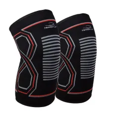 Наколенники спортивные PowerPlay PP-4099 Knee SupportЧерно/Красные (2шт)-S/M
