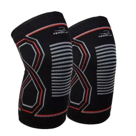 Наколенники спортивные PowerPlay PP-4099 Knee SupportЧерно/Красные (2шт)-S/M