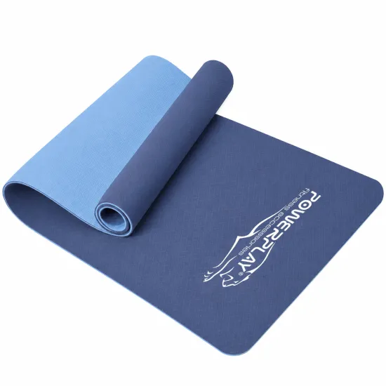 Коврик для йоги и фитнеса PowerPlay 4150 TPE Premium Performance Mat Океанический (183x61x0.6 см.)