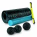 Масажний набір PowerPlay PP_4015 EPP Foam Roller Set 4in1 (2-ва роли + 2-ва м'ячі) Чорно-бірюзовий