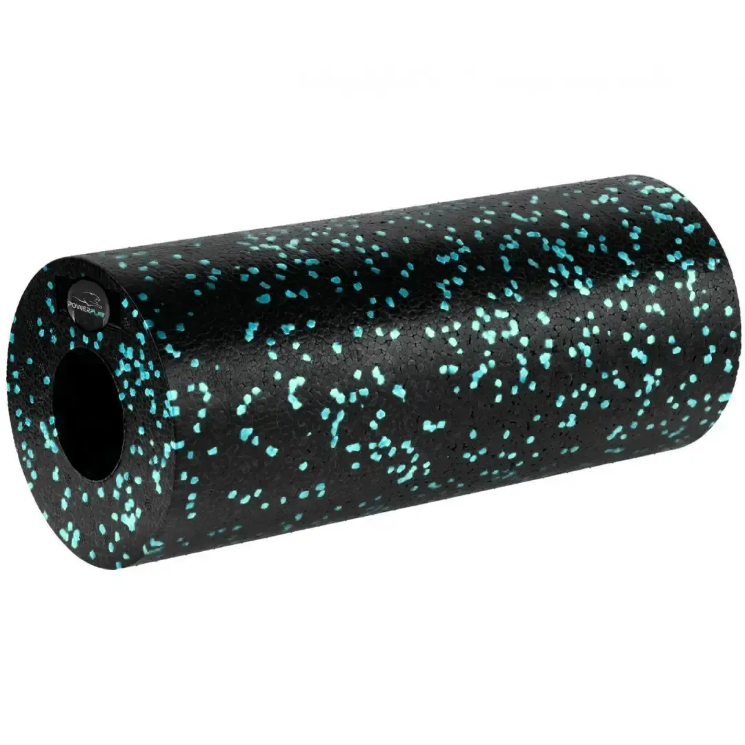 Масажний набір PowerPlay PP_4015 EPP Foam Roller Set 4in1 (2-ва роли + 2-ва м'ячі) Чорно-бірюзовий