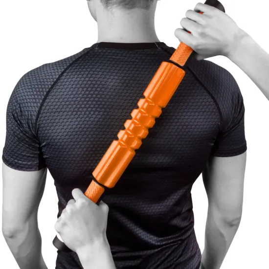 Массажный набор PowerPlay PP_4015 EPP Foam Roller Set 4in1 (2-я роллы + 2-я мячи) Черно-Фиолетовый