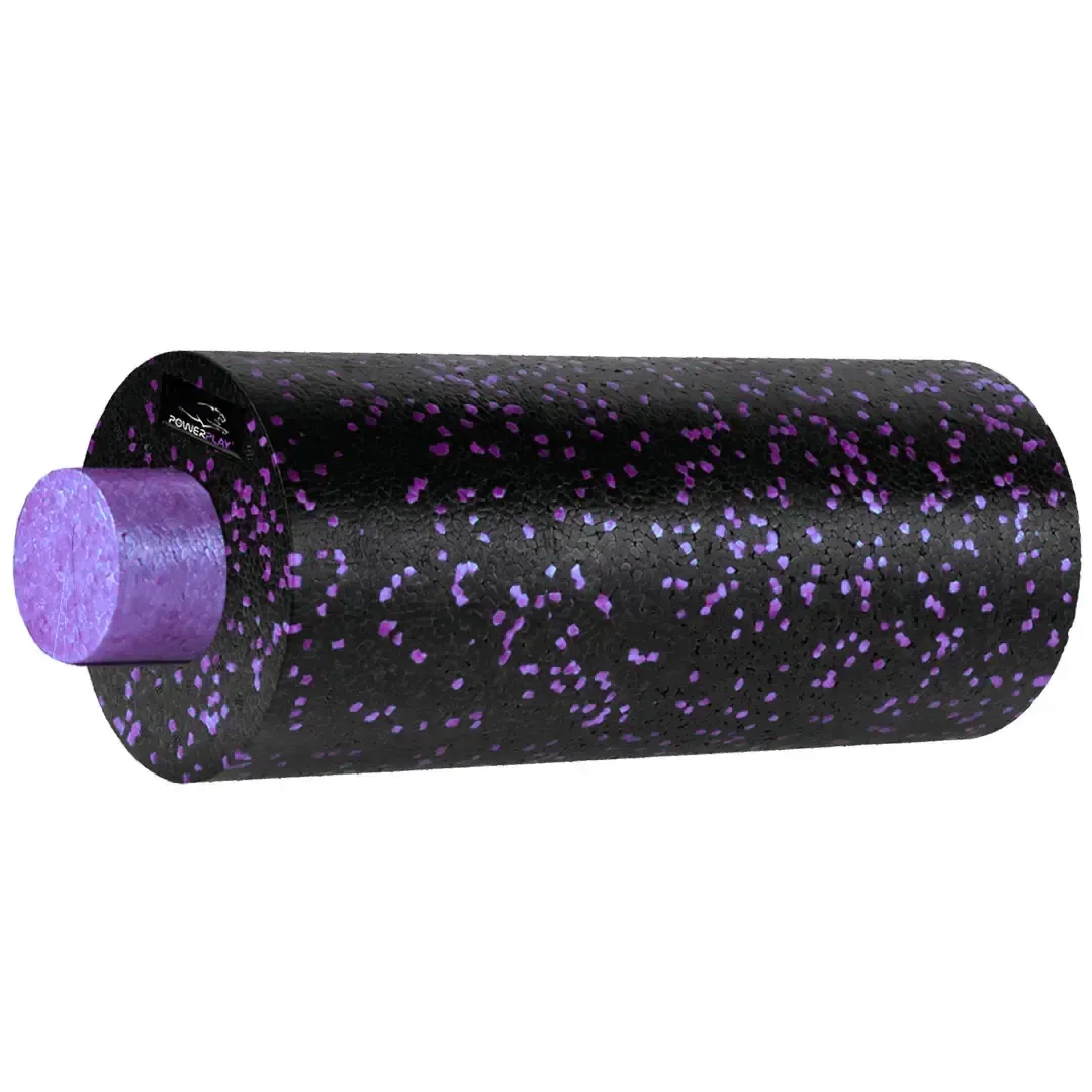 Масажний набір PowerPlay PP_4015 EPP Foam Roller Set 4in1 (2-ва роли + 2-ва м'ячі) Чорно-Фіолетовий