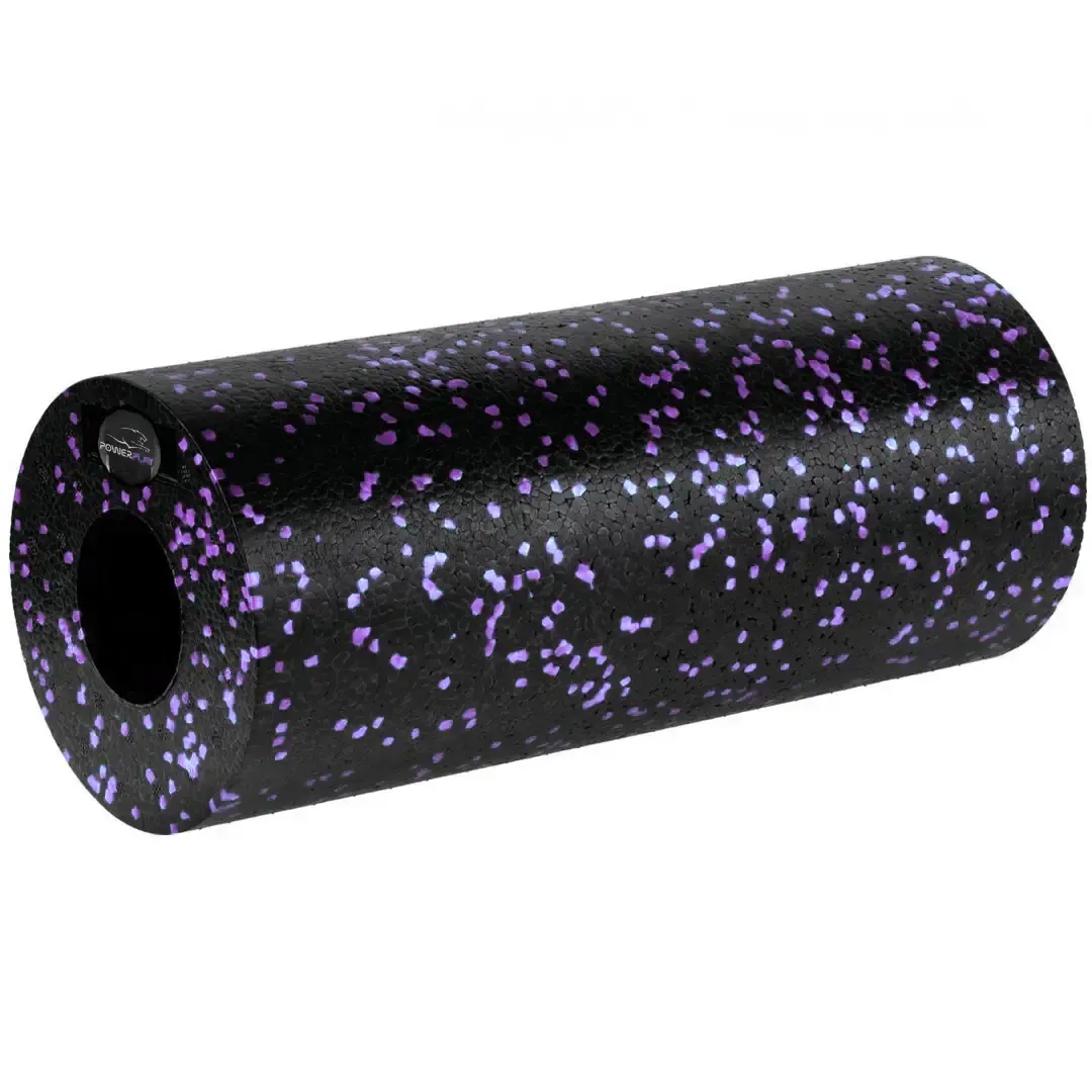 Масажний набір PowerPlay PP_4015 EPP Foam Roller Set 4in1 (2-ва роли + 2-ва м'ячі) Чорно-Фіолетовий