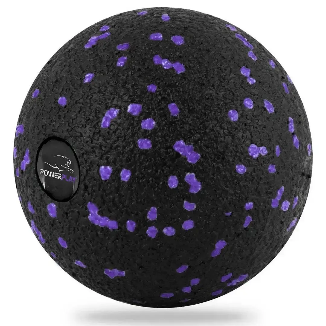 Масажний набір PowerPlay PP_4015 EPP Foam Roller Set 4in1 (2-ва роли + 2-ва м'ячі) Чорно-Фіолетовий