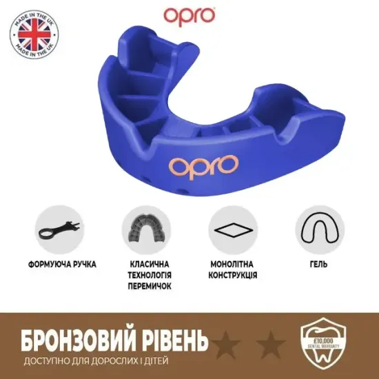 Капа OPRO Bronze Blue-детская