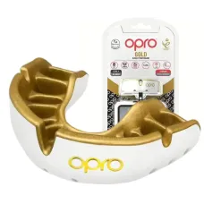 Капа OPRO Gold White/Gold-детская
