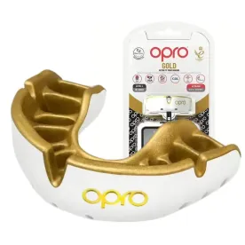 Капа OPRO Gold White/Gold-детская