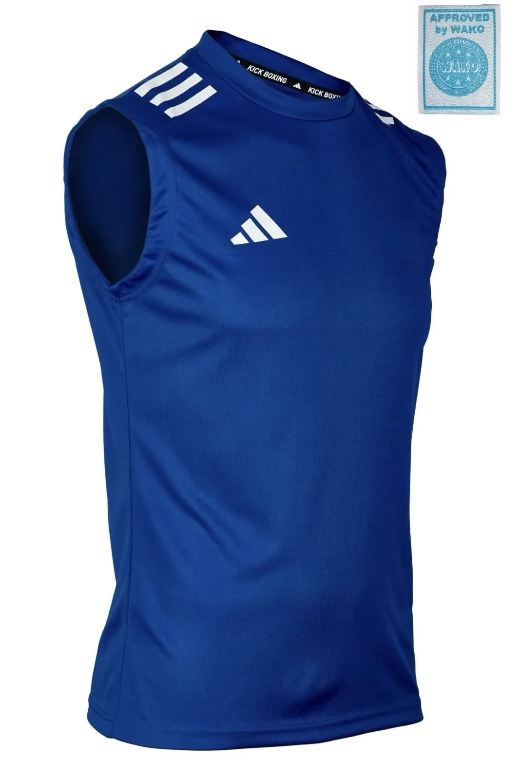 Майка для кикбоксинга Adidas Kick Light Sleeveless Синяя-XS