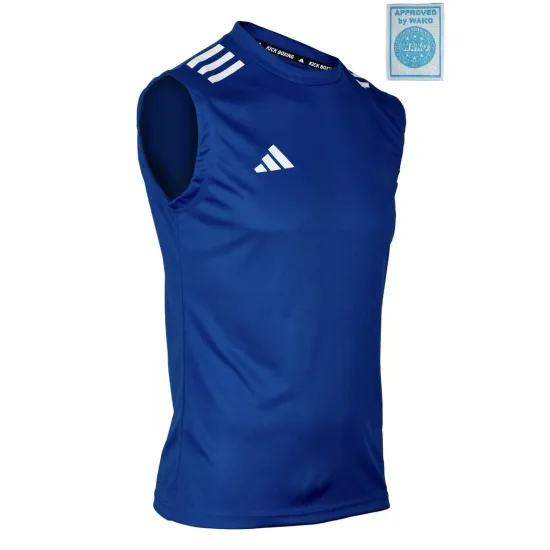 Майка для кикбоксинга Adidas Kick Light Sleeveless Синяя-XS