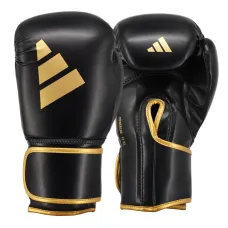 Боксерские перчатки Adidas Power 100 Черно-золотые-10 унций
