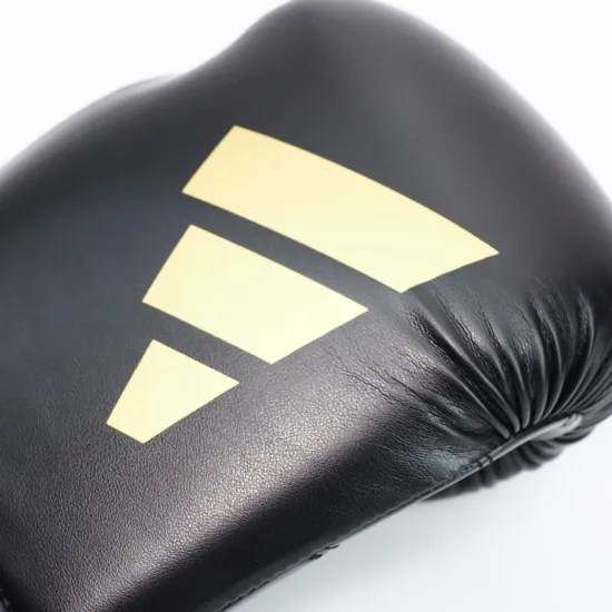 Боксерские перчатки Adidas Power 100 Черно-золотые-10 унций