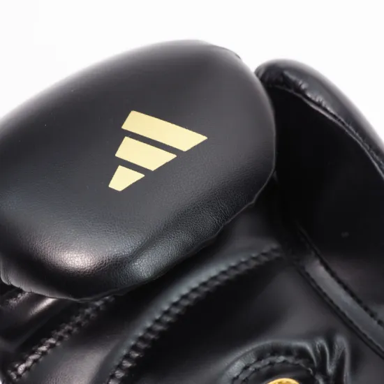 Боксерские перчатки Adidas Power 100 Черно-золотые-10 унций