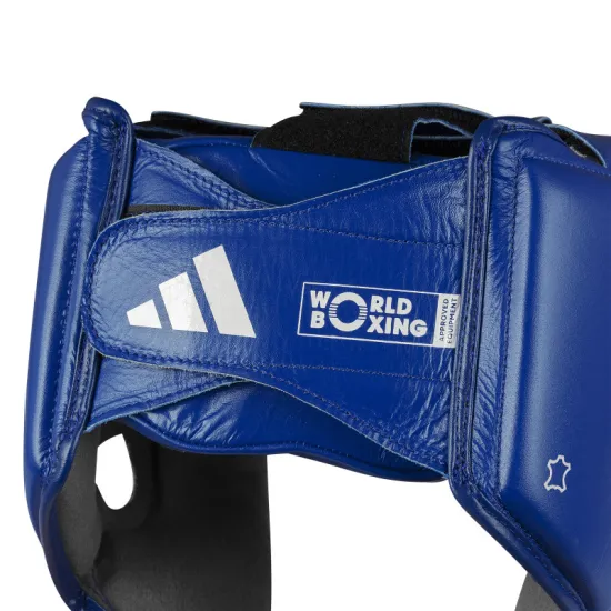 Боксерский шлем Adidas с лицензией World Boxing Синий-S