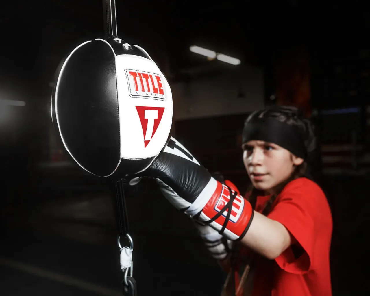 Груша на растяжках TITLE Classic Double End Bag 3.0 White/Red-13см