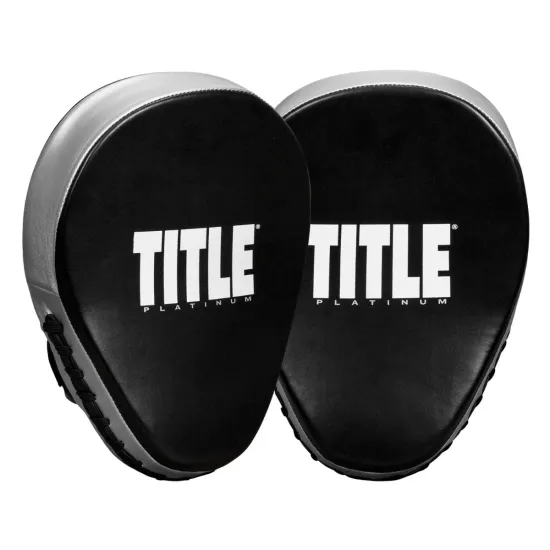 Лапы боксерские TITLE Platinum Prolific Punch Mitts Black/Silver-19x24см