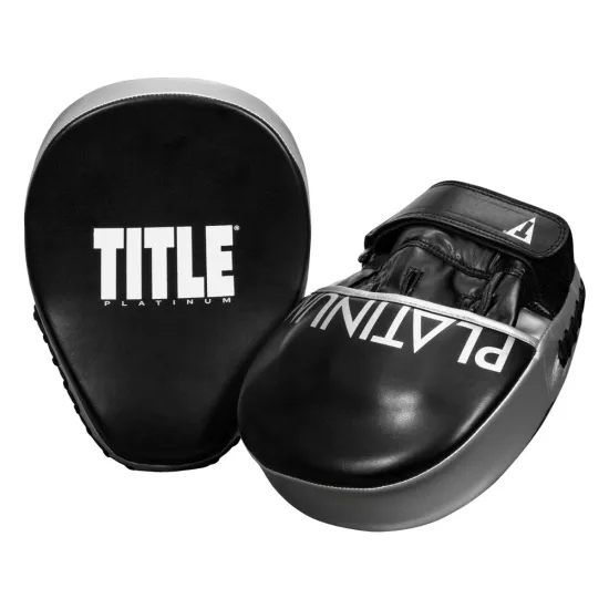 Лапы боксерские TITLE Platinum Prolific Punch Mitts Black/Silver-19x24см