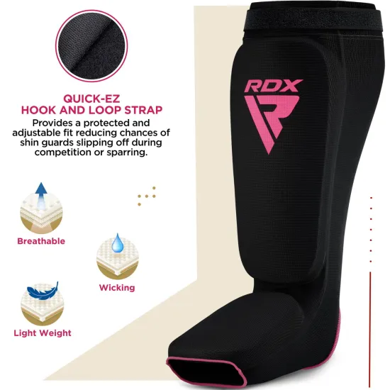Захист гомілки та стопи RDX Shin Instep Foam Black/Pink S