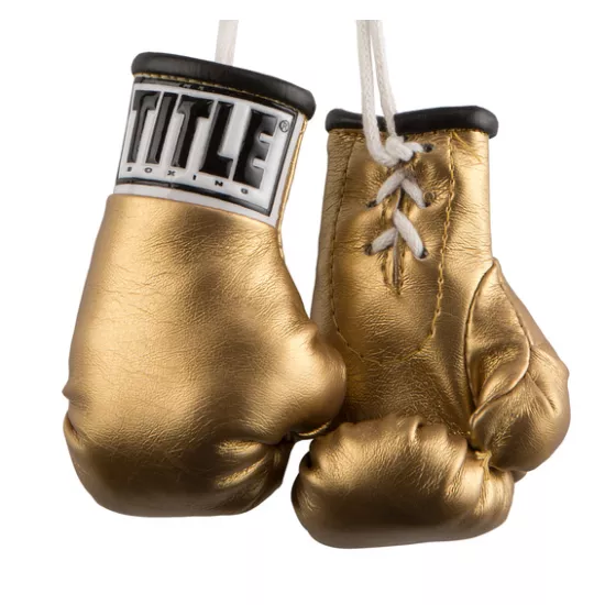 Брелок перчатки боксерские TITLE Mini Boxing Gloves Gold