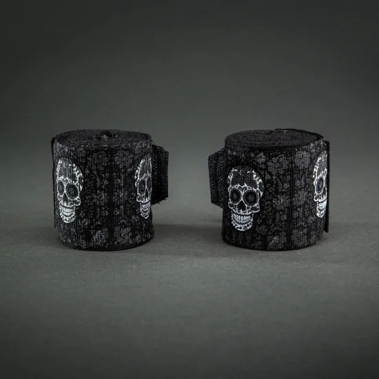 Бинти Venum Kontact Evo Santa Muerte Handwraps Black-3м
