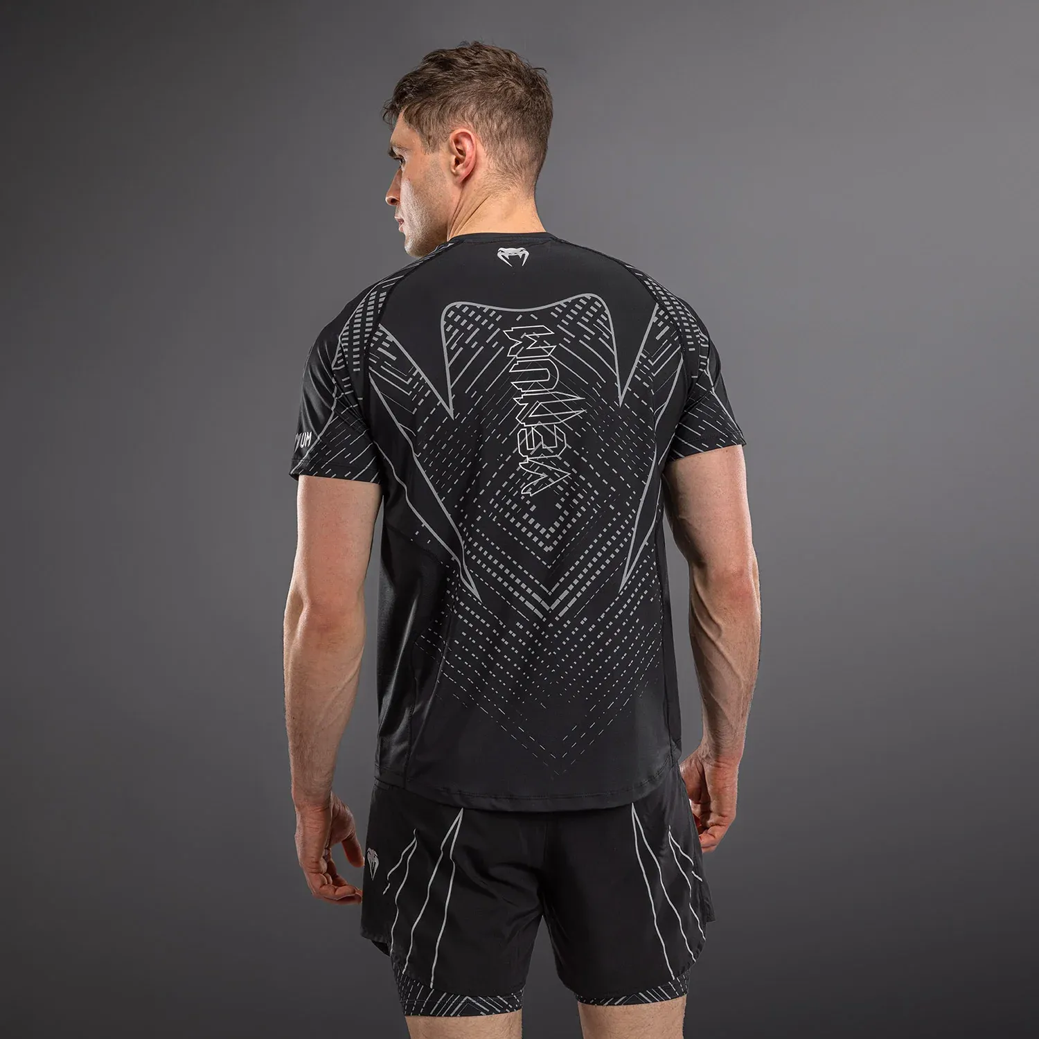 Футболка Venum Midnight Fury Dry-Tech T-Shirt Black/Grey/Silver-S