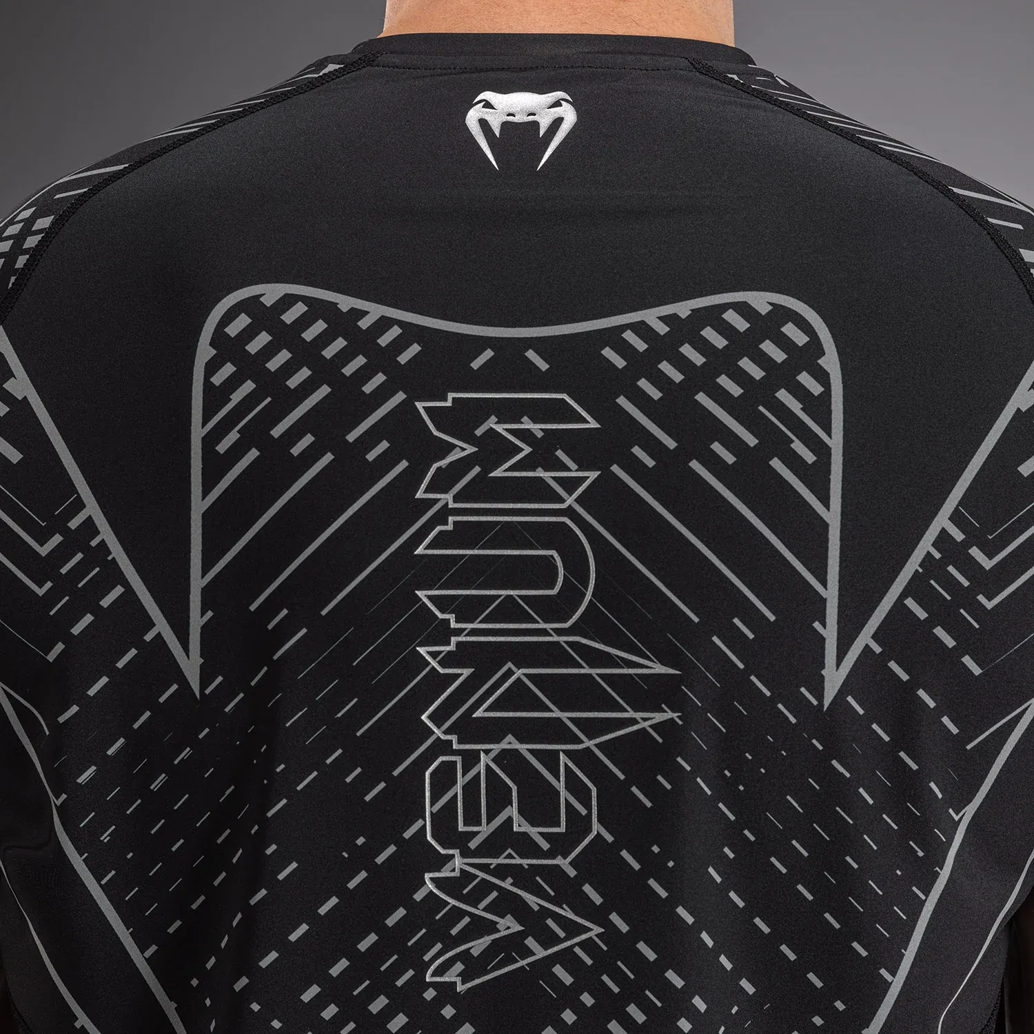 Футболка Venum Midnight Fury Dry-Tech T-Shirt Black/Grey/Silver-S