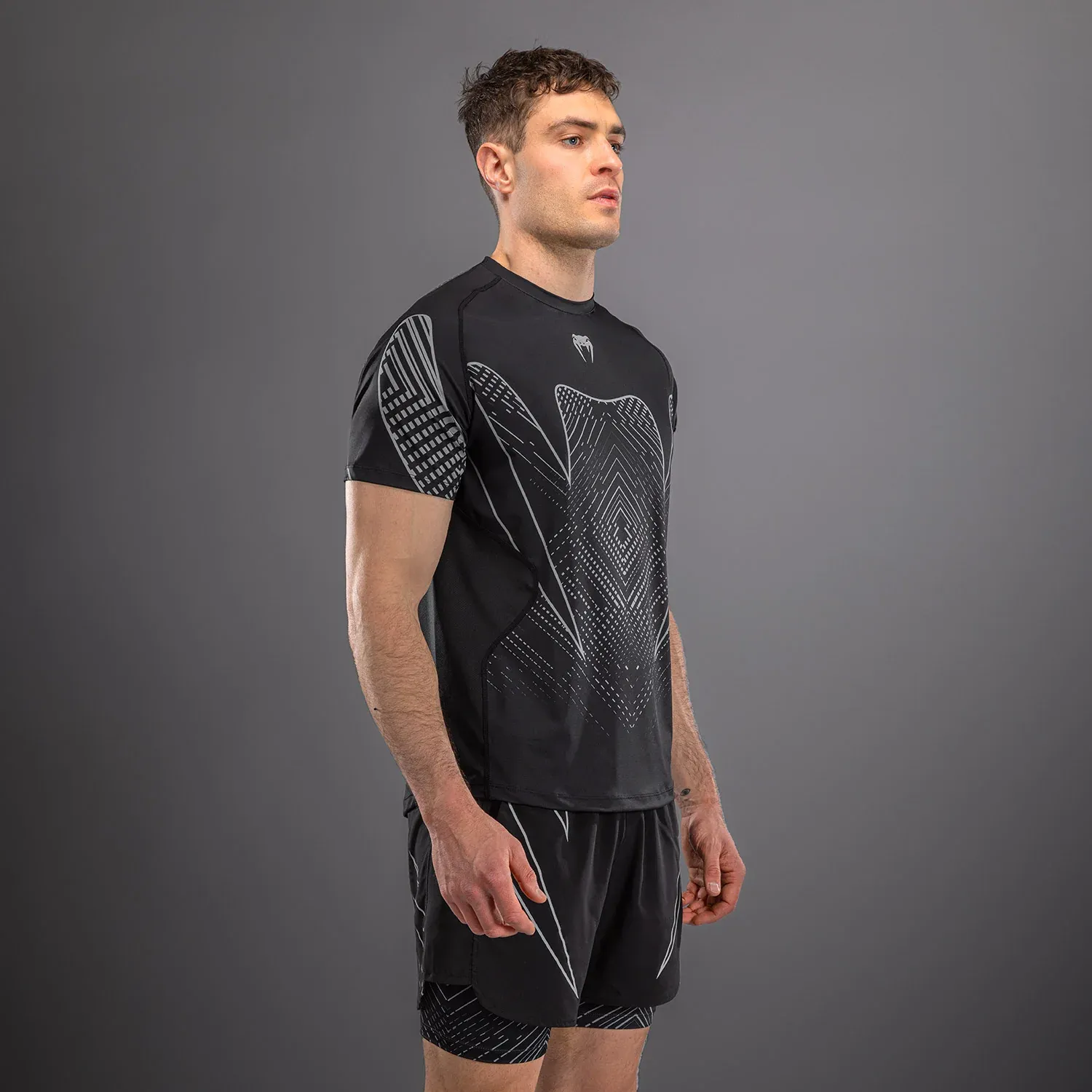 Футболка Venum Midnight Fury Dry-Tech T-Shirt Black/Grey/Silver-S