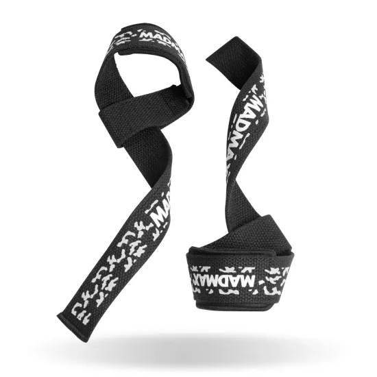 Лямки для тяги MadMax Camo Power Wrist Straps Camo/White