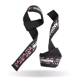 Лямки для тяги MadMax Camo Power Wrist Straps Camo/Pink
