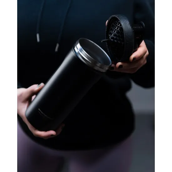 Шейкер спортивний SmartShake металевий Insulated Steel 750ml Black