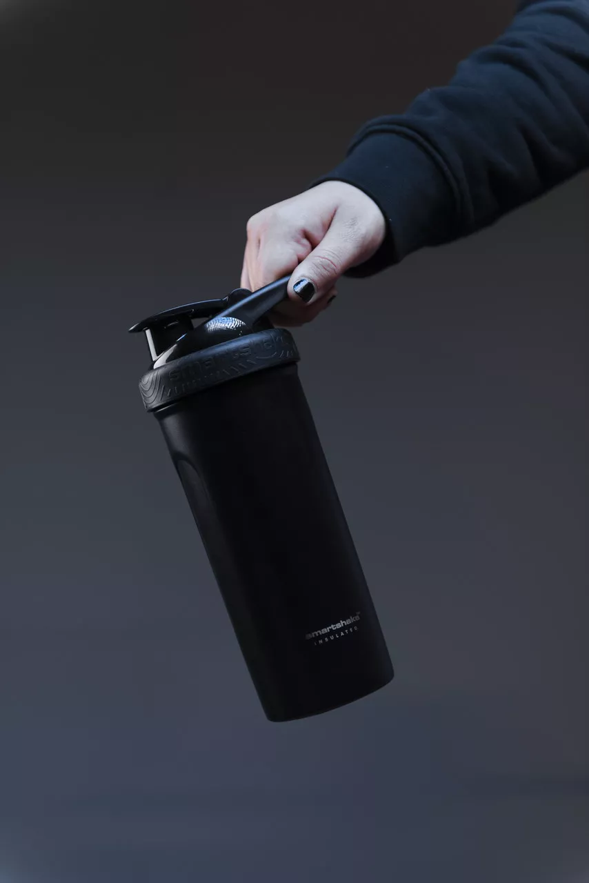 Шейкер спортивний SmartShake металевий Insulated Steel 750ml Black