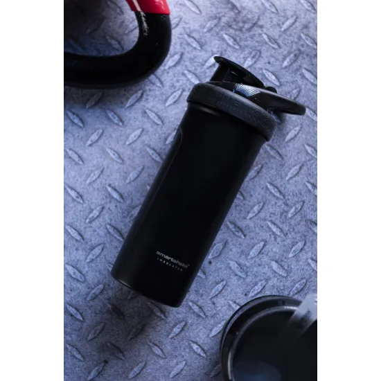 Шейкер спортивний SmartShake металевий Insulated Steel 750ml Black