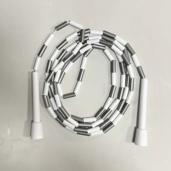 Скакалка бісерна Nohor White/Grey-275см