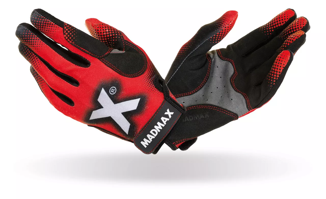 Рукавички для фітнесу MadMax MXG-101 X Gloves Black/Grey/Red M