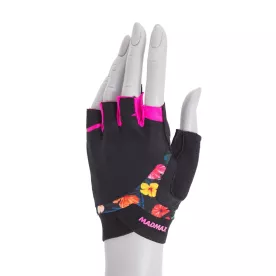 Рукавички для фітнесу MadMax MFG-770 Flower Power Gloves Black/Pink XS