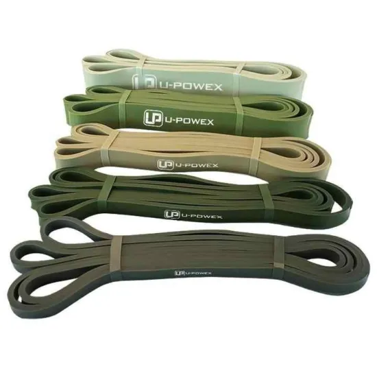 Резинові петлі для тренувань U-POWEX Pull up band set 5шт. (2.3-18.1kg) Olive