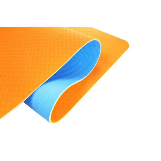 Килимок для йоги та фітнесу U-POWEX TPE Yoga mat Orange/Blue (183х61х0.6)