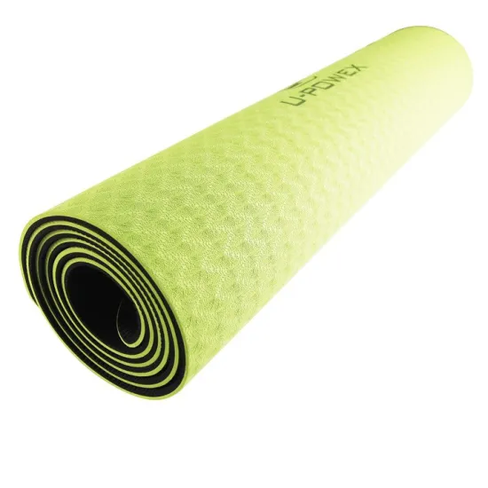 Килимок для йоги та фітнесу U-POWEX TPE Yoga mat Green/Black (183х61х0.6)