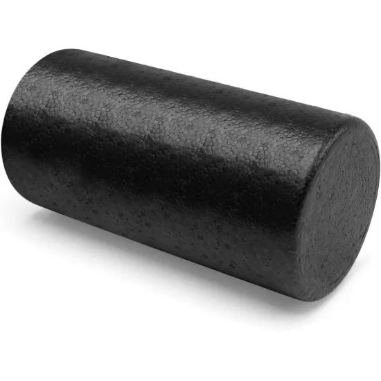Масажний ролик (роллер) гладкий U-POWEX EPP foam roller (45*15cm) Black