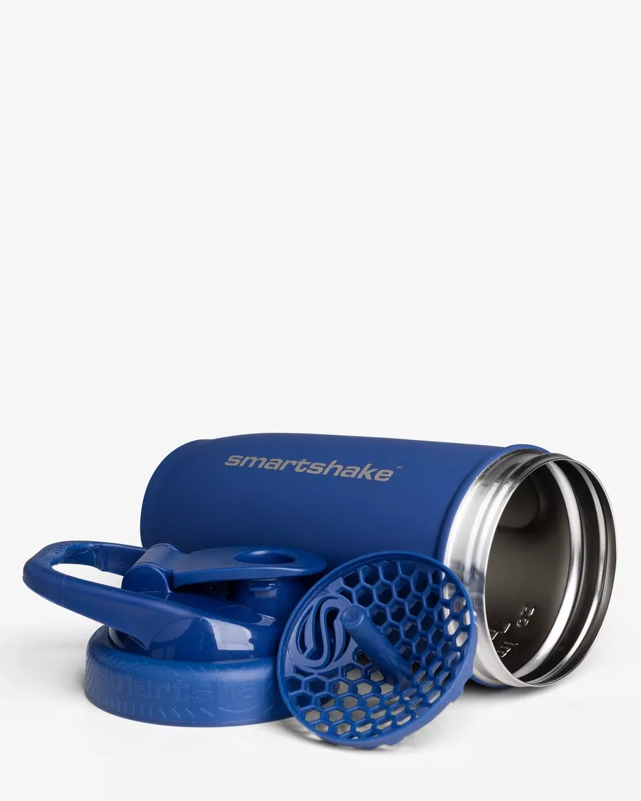 Шейкер спортивный SmartShake металевий Reforce Stainless Steel 30oz/900ml Navy Blue