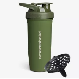 Шейкер спортивный SmartShake металевий Reforce Stainless Steel 30oz/900ml Army Green