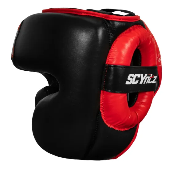 Боксерський шолом TITLE SCYntz Leather Headgear Black-S/M