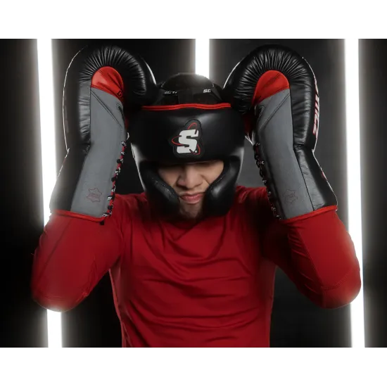 Боксерський шолом TITLE SCYntz Leather Headgear Black-S/M
