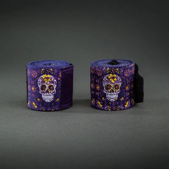 Бинти Venum Kontact Evo Santa Muerte Handwraps Dark Purple-3м