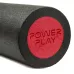 Масажний ролик (роллер) гладкий PowerPlay 4021 Fitness Roller Чорно-червоний (30x15см.)