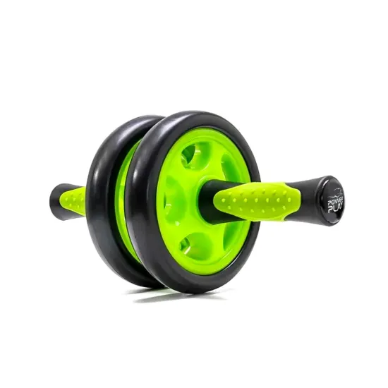 Колесо для пресса двойное PowerPlay 4327 Dual-Core Ab Wheel Черно-зеленое
