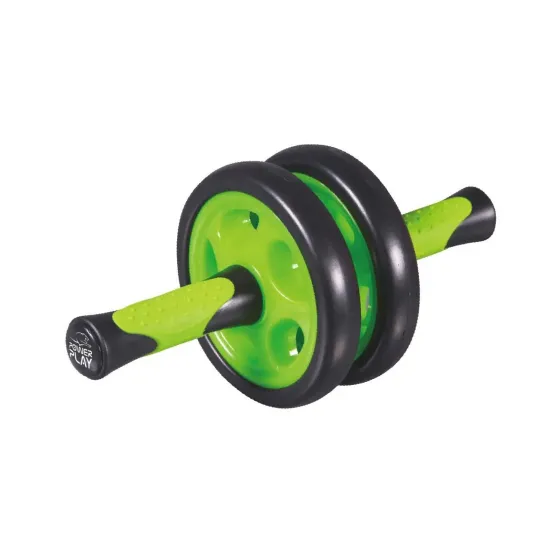 Колесо для пресса двойное PowerPlay 4327 Dual-Core Ab Wheel Черно-зеленое