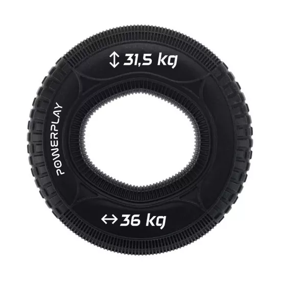 Еспандер кистьовий силіконовий PowerPlay PP-4330 Hand Grip Loops Hard 31.5-36 кг. Чорний